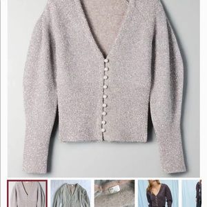 New never worn, Wilfred Le Fou silver metallic Joe cardigan